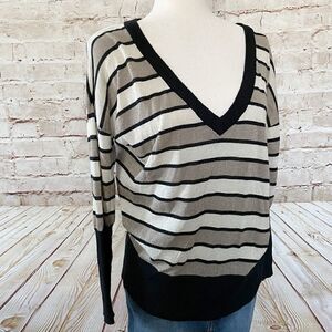 Chaser striped metallic dolman sweater
